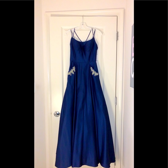Beautiful Navy Blue Prom Dress: David’s Bridal - Picture 1 of 5